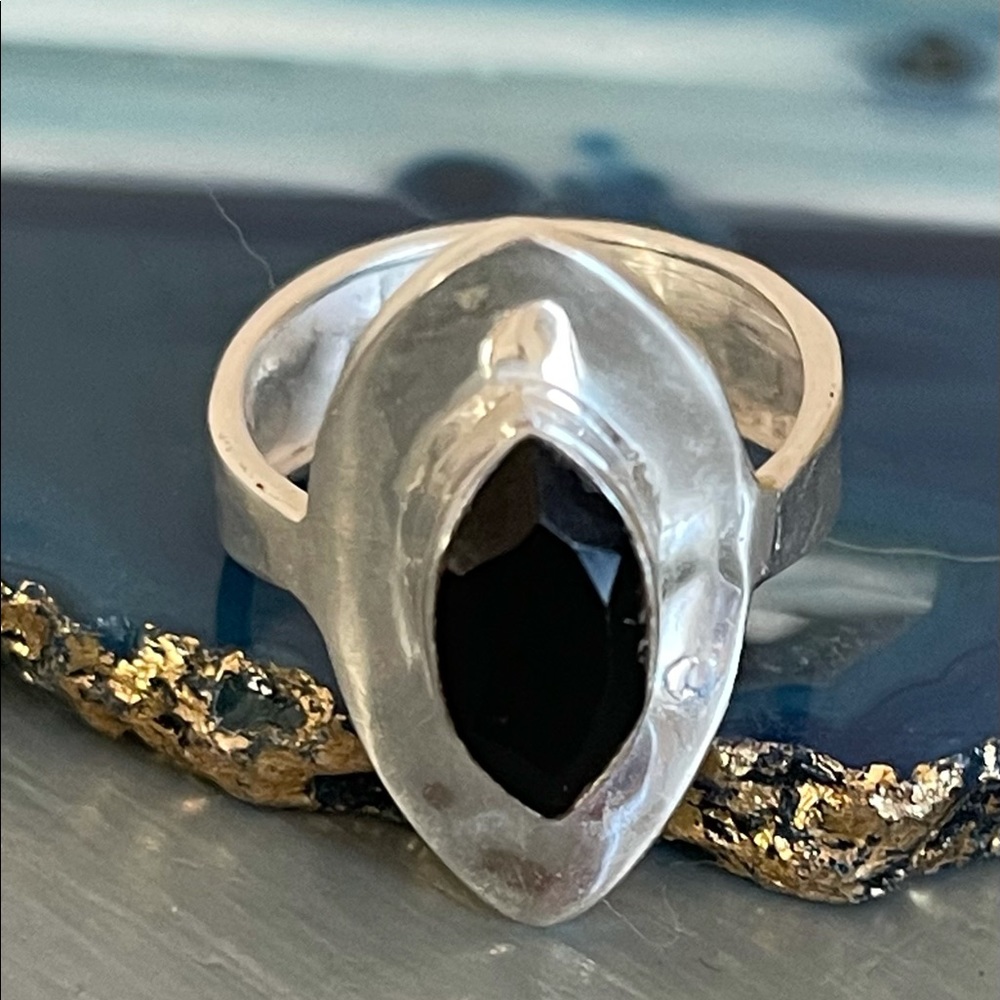 ⭐️ Black Onyx Sterling Silver Ring - Picture 11 of 11